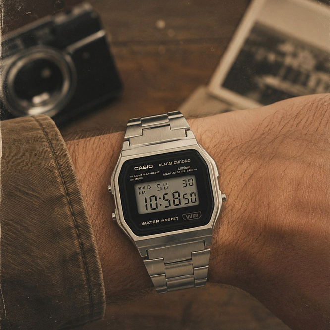 Минималистичный винтаж Casio A158WEA-1E