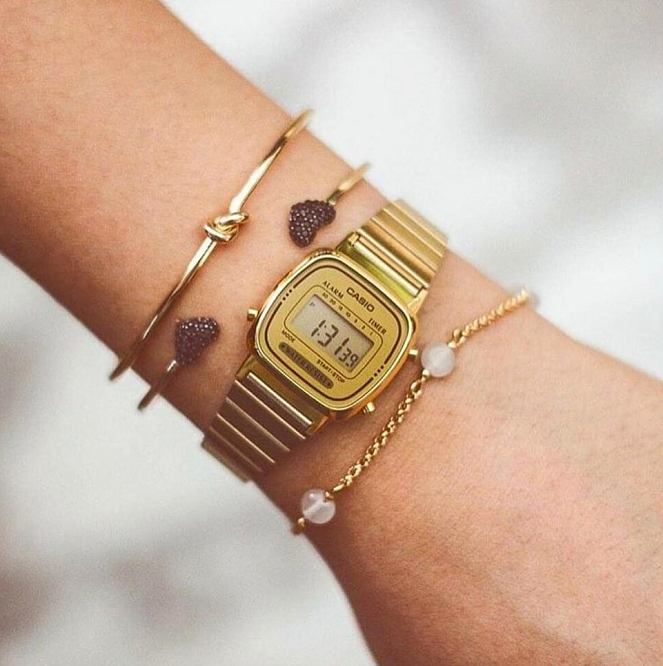 Женские Casio LA670WGA-9E — винтажное золото ✨