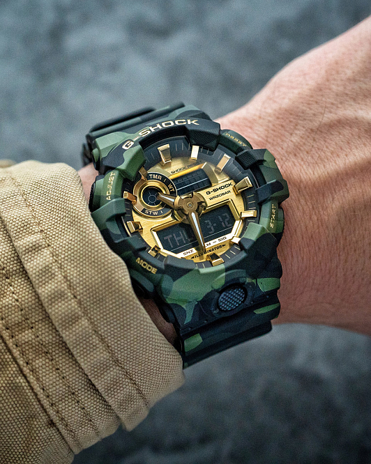 Камуфляжная лимитка G-Shock GA-700CMG-3A
