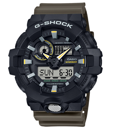 G-Shock GA-710TU-1A3 на ремешке цвета хаки
