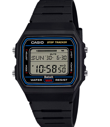 Олдскул Casio F-B100W-1A с шагомером и блютус